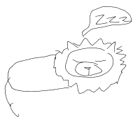 sleeping lion drawing by angelarevalo in Artbitrator