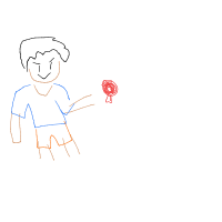 throwing water balloon drawing by angelarevalo in Artbitrator
