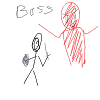 epic boss battle drawing by angelarevalo in Artbitrator