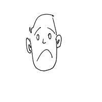 sad face drawing by ilnaz678 in Artbitrator