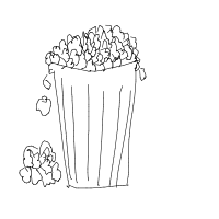 popcorn overflowing drawing by ilnaz678 in Artbitrator