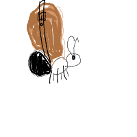 ant carrying giant crumb drawing by ilnaz678 in Artbitrator