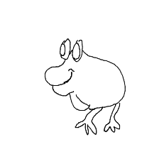 happy frog drawing by badatdrawing in Artbitrator