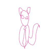 cat with tie drawing by shep in Artbitrator