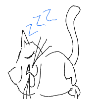 sleeping cat drawing by laila in Artbitrator