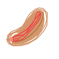 hot dog drawing by roro in Artbitrator