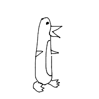 excited penguin drawing by janny in Artbitrator
