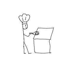 chef cooking drawing by karlienpienaar in Artbitrator