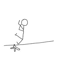 person falling over drawing by karlienpienaar in Artbitrator