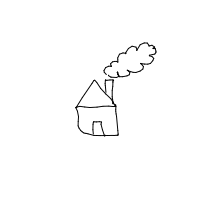house with chimney drawing by karlienpienaar in Artbitrator