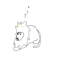 sleeping lion drawing by gfydtyttt in Artbitrator