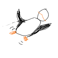 excited penguin drawing by adhdisomfg in Artbitrator