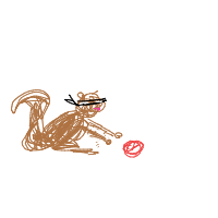 squirrel stealing food drawing by adhdisomfg in Artbitrator