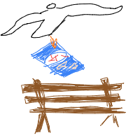 seagull stealing chips drawing by adhdisomfg in Artbitrator