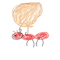 ant carrying giant crumb drawing by adhdisomfg in Artbitrator