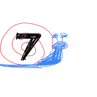 snail racing drawing by adhdisomfg in Artbitrator