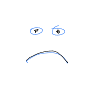 sad face drawing by adhdisomfg in Artbitrator