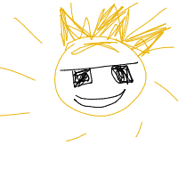 sun wearing sunglasses drawing by adhdisomfg in Artbitrator