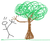 tree giving high five drawing by adhdisomfg in Artbitrator