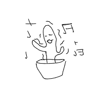 dancing cactus drawing by jellybea in Artbitrator