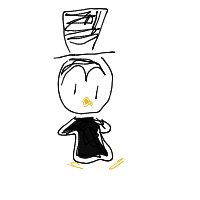 penguin with a hat drawing by guest-7zq9imosf in Artbitrator