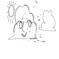 cloud with face drawing by mumi in Artbitrator
