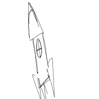 rocket ship drawing by mumi in Artbitrator