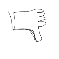 thumbs down drawing by adhdisomfg in Artbitrator