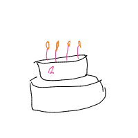 birthday cake drawing by adhdisomfg in Artbitrator