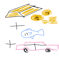 goldfish driving car drawing by adhdisomfg in Artbitrator