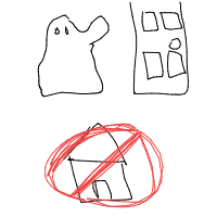 ghost haunting wrong house drawing by adhdisomfg in Artbitrator