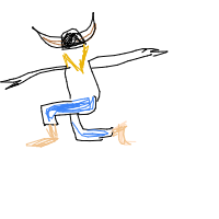 viking at yoga class drawing by adhdisomfg in Artbitrator
