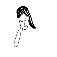 hand on chin drawing by hyahoo in Artbitrator