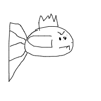 grumpy fish drawing by sashaspeed in Artbitrator