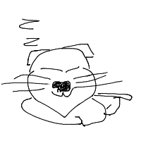 sleeping cat drawing by snakzu in Artbitrator