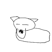 sleepy dog drawing by snakzu in Artbitrator