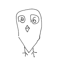 confused owl drawing by snakzu in Artbitrator