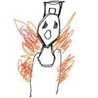 chef on fire drawing by covers in Artbitrator