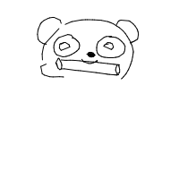 panda eating bamboo drawing by jupiter in Artbitrator