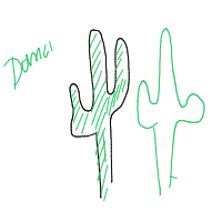 dancing cactus drawing by mes427 in Artbitrator