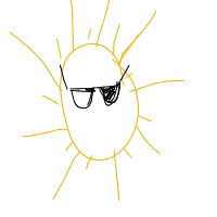 sun wearing sunglasses drawing by mes427 in Artbitrator