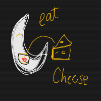 moon eating cheese drawing by mes427 in Artbitrator