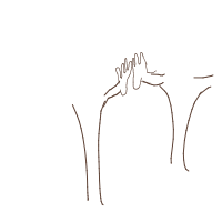 tree giving high five drawing by mes427 in Artbitrator