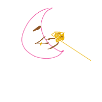 moon eating cheese drawing by ovary in Artbitrator