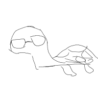 turtle with glasses drawing by guest-1zb2oqw2s in Artbitrator