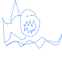 great white shark drawing by simi in Artbitrator