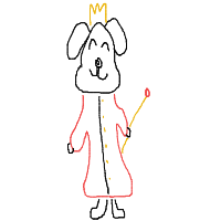 dog in costume drawing by dbouman72 in Artbitrator