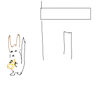 squirrel stealing food drawing by hevsusername in Artbitrator