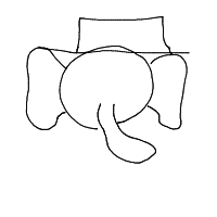 elephant with a hat drawing by quezva in Artbitrator