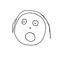 surprised face drawing by quezva in Artbitrator